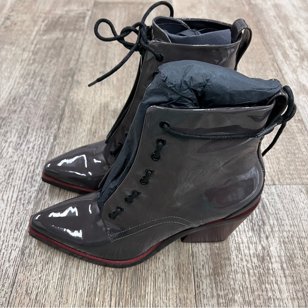 (AN-43) Rag & Bone Ryder Lace Up Boots in Ash Grey - Picture 2 of 5